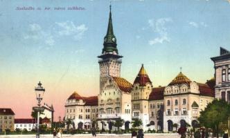 Szabadka, Subotica; szabad királyi város székháza, kiadja Víg Zsigmond Sándor / town hall (kopott sarkak / worn edges)