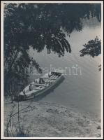 cca 1950 Halásztanya, 3 db jelzés nélküli vintage fotó dr. Leszl Kornél budapesti fotós hagyatékából...