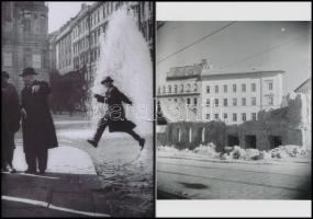 cca 1940-1970 Budapesti fényképek, eredeti és repró negatívokról készült modern nagyítások, 10 db fo...