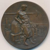 1908. A Körmöczbányai Magyar Királyi Pénzverde Látogatásának Emlékére Br emlékérem (36mm) T:2 Hungary 1908. To the memory of the visit of the Hungarian Royal Kremnitz Mint Br medallion (36mm) C:XF