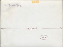 cca 1975 Informatikus, Hegedűs György feliratozott, vintage fotója, 13,5x18 cm