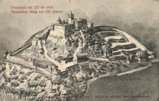 Trencsén, Trencin; a vár 237 évvel ezelőtt, kiadja Wertheim Zsigmond / the castle anno (EK)