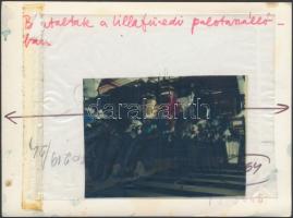 1967 Lillafüred, a kastélyszálló éttermének belső fotója, feliratozott vintage fotó 12,5x17 cm, + ho...