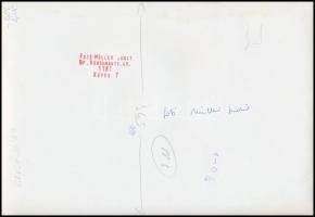 cca 1985 Müller Judit pecséttel jelzett, aláírt fotói gyermekekről, 3 db vintage fotó, 15x24 cm és 1...