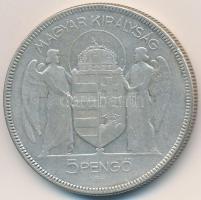 1930. 5P Ag "Horthy jobbra" T:3 
Adamo P8