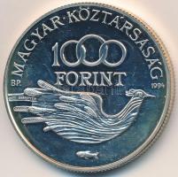 1994. 1000Ft Ag "Védd a világot!" tanúsítvánnyal dísztokban T:PP ujjlenyomat 
Adamo EM138
