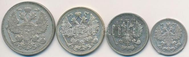 Orosz Birodalom 1909. 5k Ag + 20k Ag + 1912. 10k Ag + 15k Ag T:2,2- ph.
Russian Empire 1909. 5 Kope...