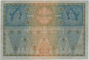 1902. 1000K mindkét oldal német, hátlap rajz, "DEUTSCHÖSTERREICH" felülbélyegzéssel T:III
...