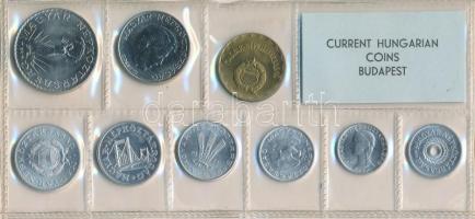 1971. 2f-10Ft 9db klf, érmés forgalmi sor fóliatokban T:1