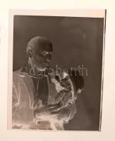 cca 1966 Alfonzó, Markos József (1912-1987) színészről készült professzionális műtermi portrék, 3 db...