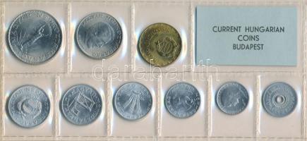 1976. 2f-10Ft 9db klf, érmés forgalmi sor fóliatokban T:1