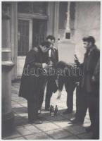 1975 Czakó László: Restiben I-II., pecséttel jelzett 2 db vintage fotóművészeti alkotás, 24x16 cm