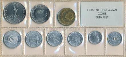 1974. 2f-10Ft 9db klf érmés forgalmi sor fóliatokban T:1
