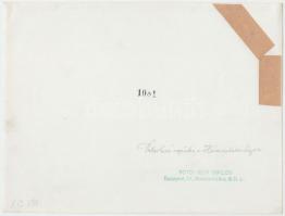 cca 1948 Kun Miklós: Vitorlázó repülés a Hármashatárhegyen, pecséttel jelzett vintage fotóművészeti ...