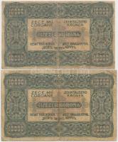 1923. 10.000K "Magyar Pénzjegynyomda Rt." (2x) T:III,III-