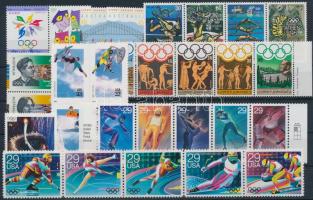 1992-2000 Sport 30 stamps, 1992-2000 Sport motívum 30 db bélyeg, közte teljes sorok, összefüggések és öntapadós értékek