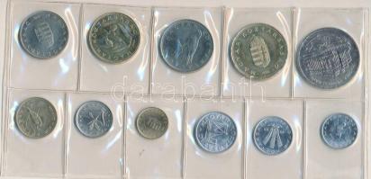 1992. 10f-200Ft 11db klf, forgalmi sor fóliatokban, közte 200ft Ag "MNB" (a 100 és 200Ft-n...