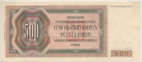 Német 3. Birodalom / Cseh-Morva Protektorátus 1942. 500K 2. kiadás T:I,I- apró sarokhajlás és kopás ...