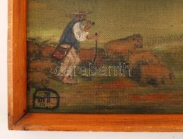 MMT jelzéssel: Hazafelé. Olaj, farost, kereteben, 44×70 cm