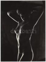 cca 1979 Műtermi tanulmányok, 2 db jelzés nélküli vintage fotóművészeti alkotás, 24x18 cm / 2 erotic photos, 24x18 cm