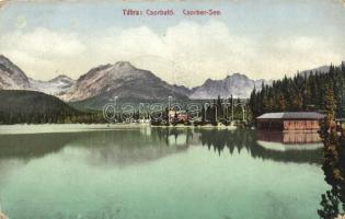 Tátra, Tatra; Csorba tó, kiadja Cattarino S. utóda Földes Samu / lake (ázott / wet damage)