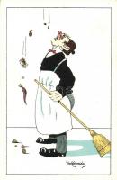 Waitor humour, caricature, M.N. &amp; C. No. 6579. s: Umberto Calamida