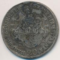 1848KB 20kr Ag "V. Ferdinánd" T:3 fülnyom,patina