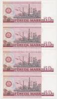 NDK 1971. 50M (4x) sorszámkövetők T:I
GDR 1971. 50 Mark (4x) sequential serials C:UNC