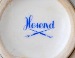 Herendi csipkebogyó mintás nagy tálca, 5 db mokkás csésze és cukortartó, kézzel festett, hibátlan, j...