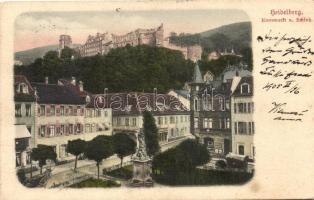 Heidelberg, Kornmarkt, Schloss / market square, castle