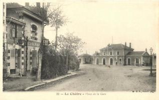 La Chatre; Place de la Gare / square of the railway station, restaurant