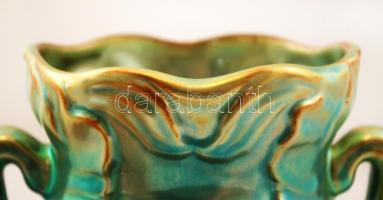 Zsolnay pipacsos váza, eozin mázas, jelzett, hibátlan, m:23 cm