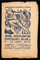 1928 Nemzetközi Egyetemi Játékok Párizs, programfüzet, Jeux Internationaux Universitaires Paris, pp.:19, 25x16cm