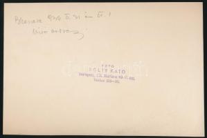 1936 Vívóverseny, Balatonkenese, Solty Kató által jelzett fotó, 12x17cm