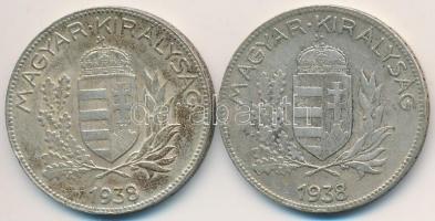 1938. 1P Ag (2x) T:2 kis ph