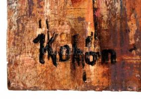 Kohán jelzéssel: Utcarészlet. Olaj, farost, 26×38 cm