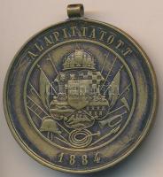 1904. "A Magyar Országos Tűzoltó Szövetség V éves Szolgálati Érme" Br kitüntetés mellszala...