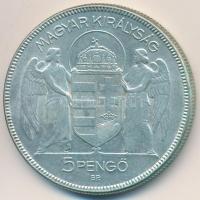 1930. 5P Ag "Horthy jobbra" T:2,2-
Adamo P8