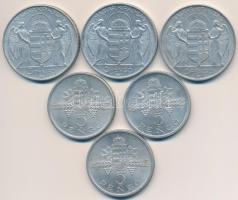 1943. 5P Al "Horthy Miklós születésének 75. évfordulója" (3x) + 1945. 5P Al "Parlamen...