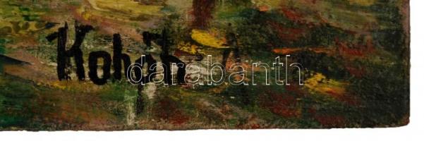 Kohán jelzéssel: Stég. Olaj, farost, 26×35 cm