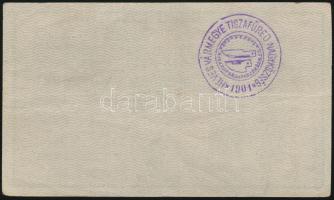 1918. 25K "3106" 3mm, hullámos hátlappal "Heves Vármegye Tiszafüred Nagyközség 1901&q...