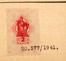 1941 Bp., A Budapesti Kereskedelmi és Iparkamara által női szabó részére kiállított mesterlevél, okm...