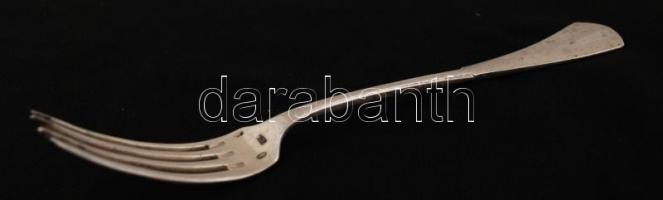 2 db ezüst (Ag.) villa, mesterjeggyel (PIR),  gravírozott monogrammal, h:18 cm, nettó:98 g