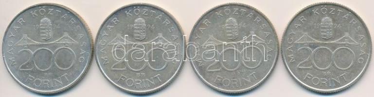 1994. 200Ft Ag "Deák" (4x) T:2