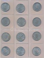 65db-os fémpénz gyűjtemény a pengő időszakból, gyűjtői albumba rendezve T:vegyes