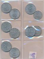 65db-os fémpénz gyűjtemény a pengő időszakból, gyűjtői albumba rendezve T:vegyes