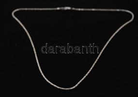 Ezüst fonott nyaklánc, Ag., nettó:6,4gr., jelzett, 45,5cm / Silver necklace, Ag, net.6,4gr, marked, ...
