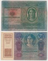 1912. 100K + 1913. 20K román felülbélyegzéssel + 1914. 50K T:III