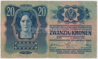 1912. 100K + 1913. 20K román felülbélyegzéssel + 1914. 50K T:III