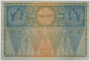1902. 1000K mindkét oldal német, hátlap rajz, "DEUTSCHÖSTERREICH" felülbélyegzéssel T:III ...